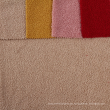Heißer Verkauf warmer Textilien 320 GSM 100% Polyester Teddy Fleece Stoffe für Kleidung Winter